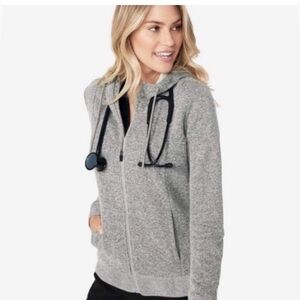 FIGS Essential Hoodie Size Large - Gray